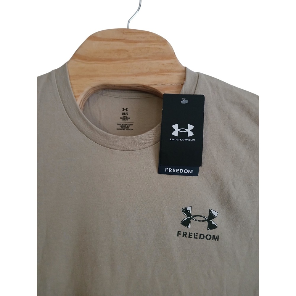 Under Armour Freedom Snake Knife Mens T-Shirt Desert Sand Tan Large New
